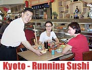 Kyoto - Running Sushi - All you can eat: Japanisch Sushi essen im Münchner Westend am Heimeranplatz. Zum 1. Geburtstag des Kyoto können Sie hier bei uns  15% am Abend sparen (Foto: Marikka-Laila maisel)